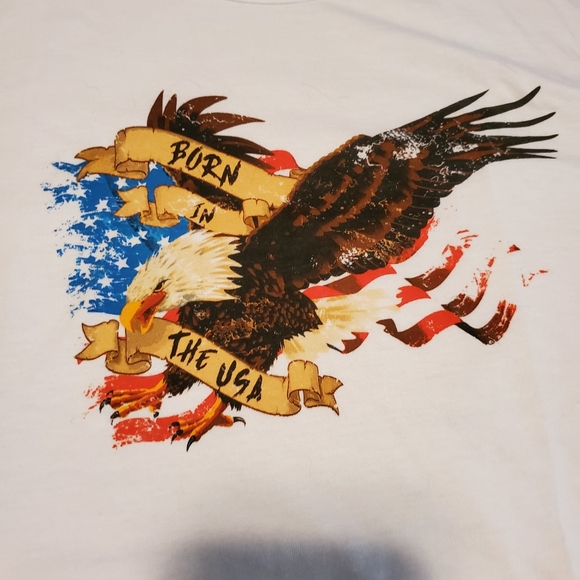 LuLaRoe Patrick shirt Unisex Eagle flag NWT XS - Picture 2 of 6
